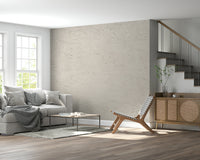 Sophisticated mural showcasing smooth beige plaster texture