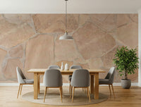 Abstract rustic stone pattern in gray and brown tones, wall mural