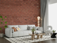 Authentic distressed brick surface with rich earthy tones, mural design