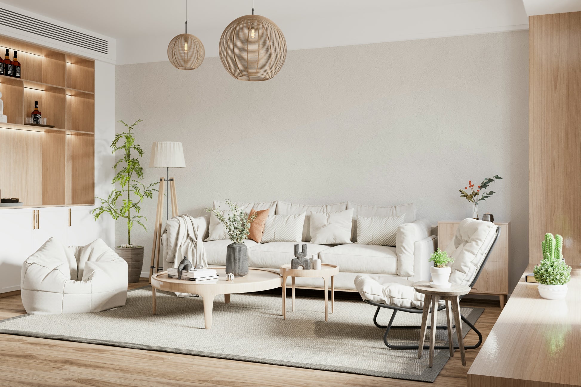 Smooth plaster texture in soft neutral tones, Serene Plaster Wall mural