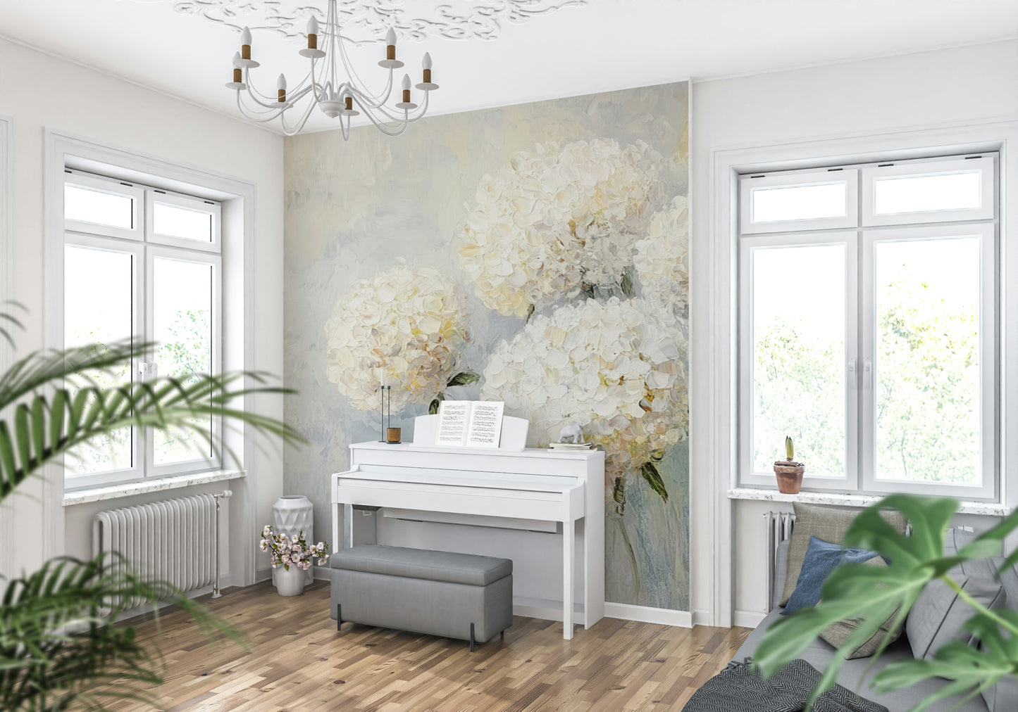 Impressionist Bloom Wallpaper Mural – Artistic floral texture reminiscent of hand-painted petals and springtime light.