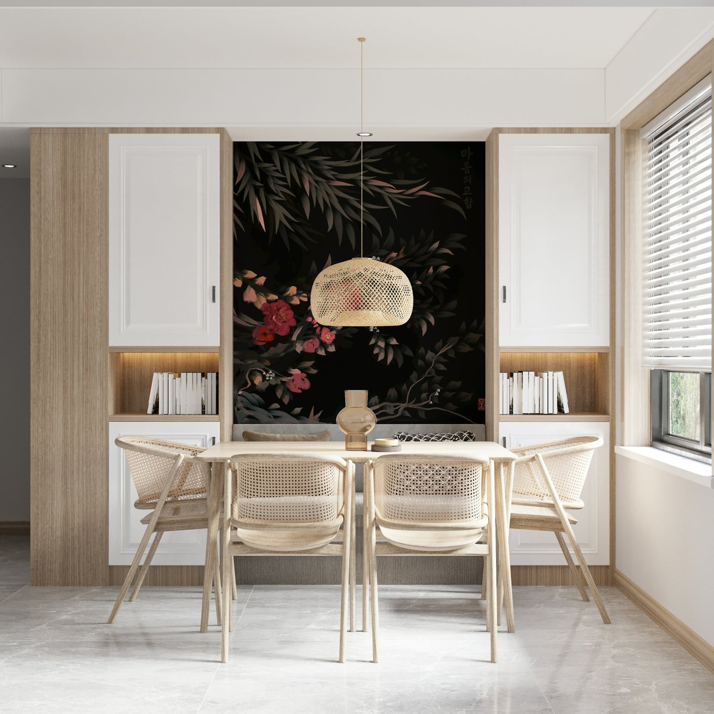 Joseon style Floral folk painting Wall Mural