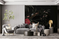 Decorative Joseon-style wall covering featuring elegant botanical art
