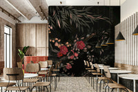 Cultural wall art depicting classic Korean floral folk painting designs