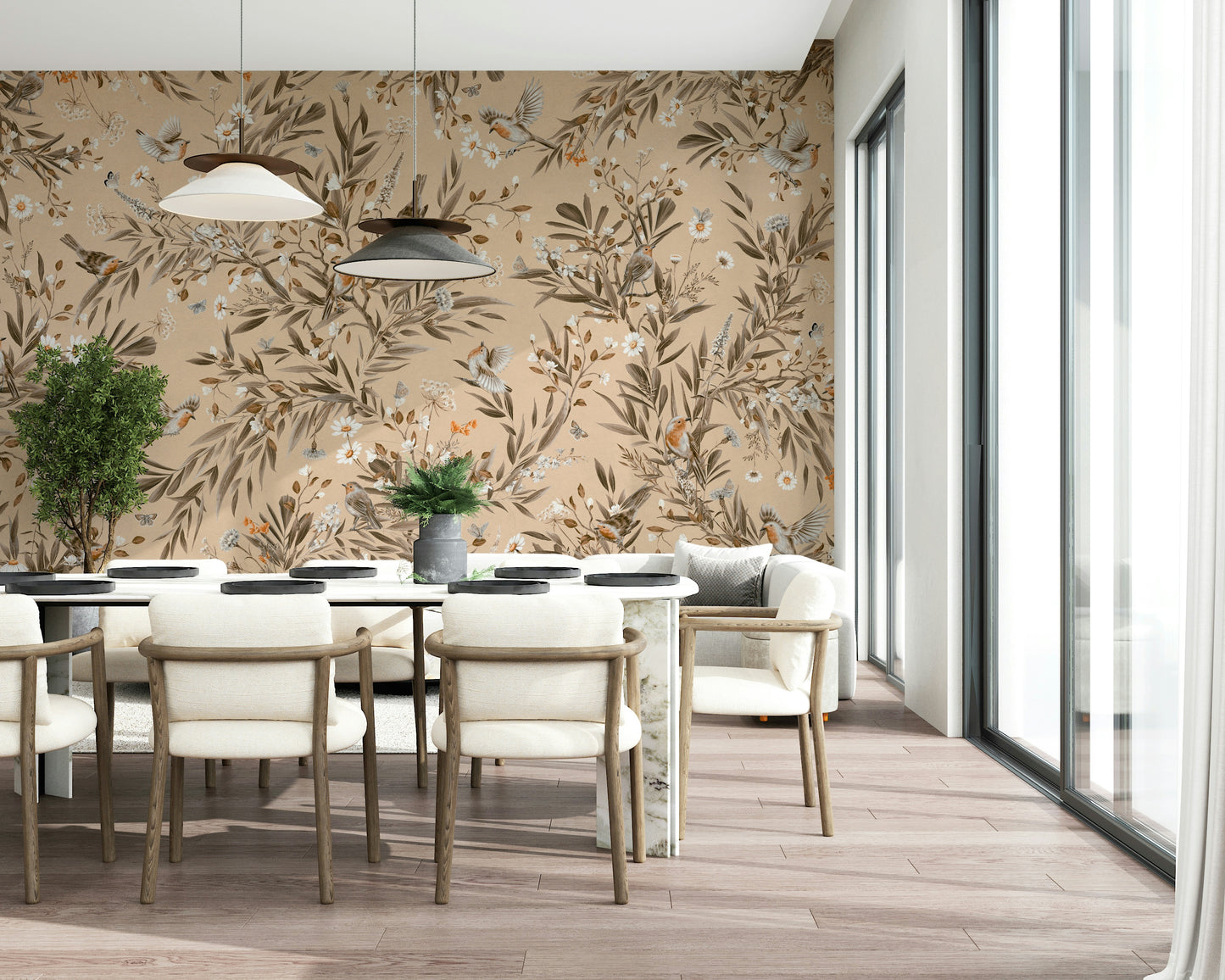 Botanical Birdsong Wall Mural