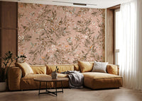 Whispering Woods Wallpaper Wall Mural showcasing a dreamy woodland landscape.