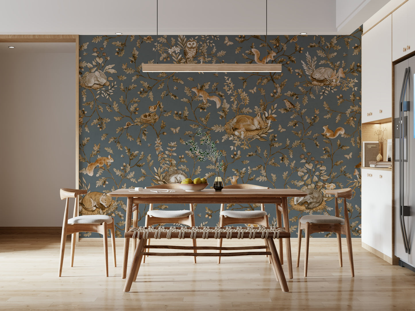 Rustic Forest Motif Wall Mural