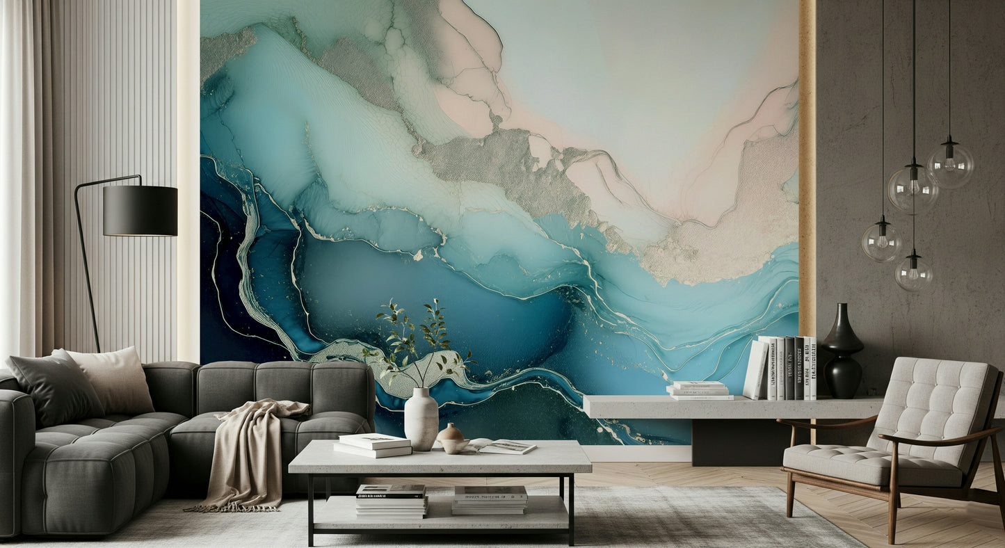 Mystic Mineral Layers Wall Mural