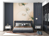 Whispering Petals design mural with subtle floral details and a light, ethereal atmosphere.