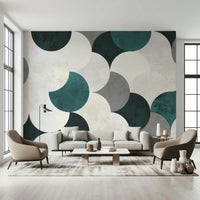 Circle Abstract Wall 03 mural combining modern design, circular symmetry, and abstract artistry.