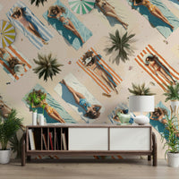 Edge of Summer wall mural featuring warm sunset tones and a serene coastal atmosphere.