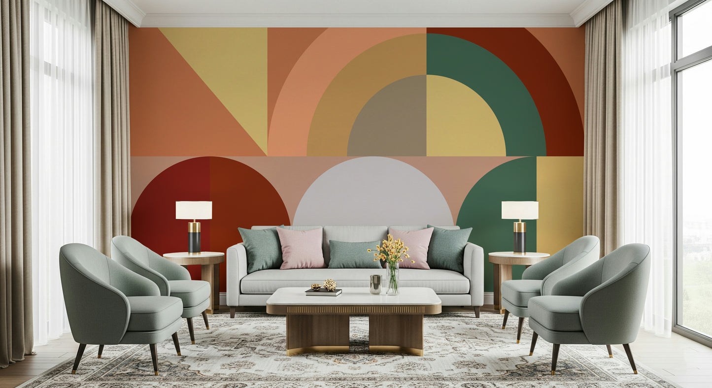 Rustic fall wall mural featuring warm earthy tones ideal for cozy living or dining rooms.