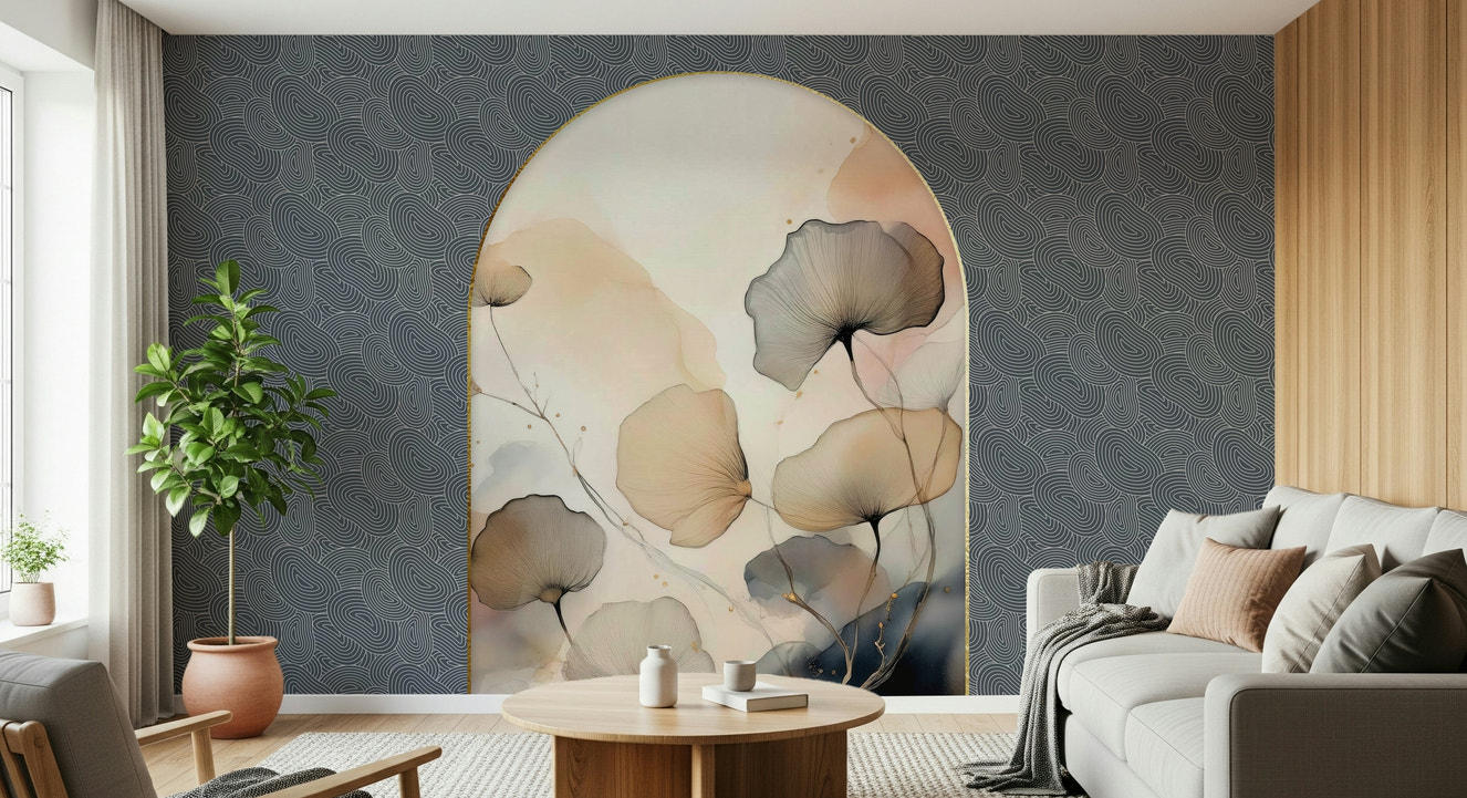 Elegant Floral Archway Wall Mural