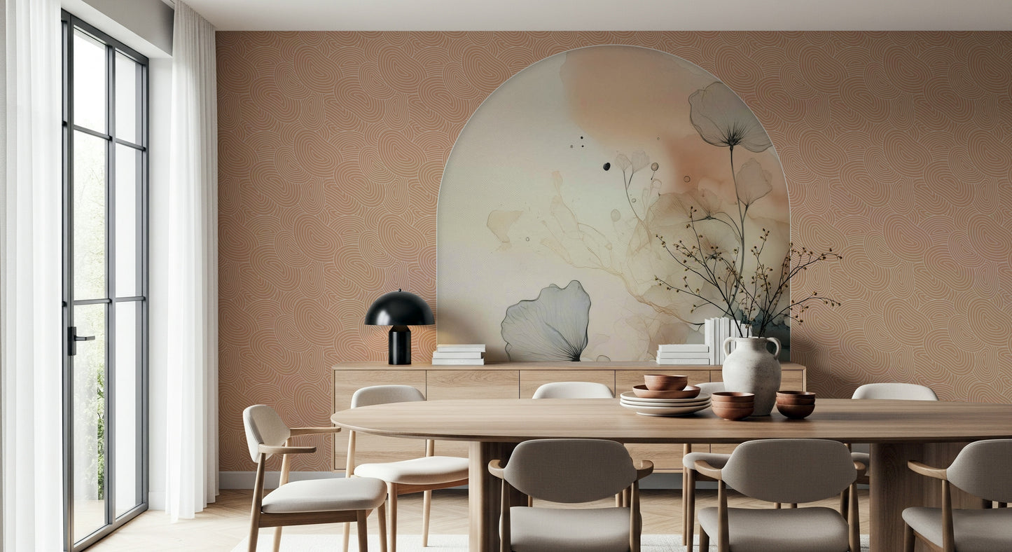 Delicate Bloom Frame Wall Mural
