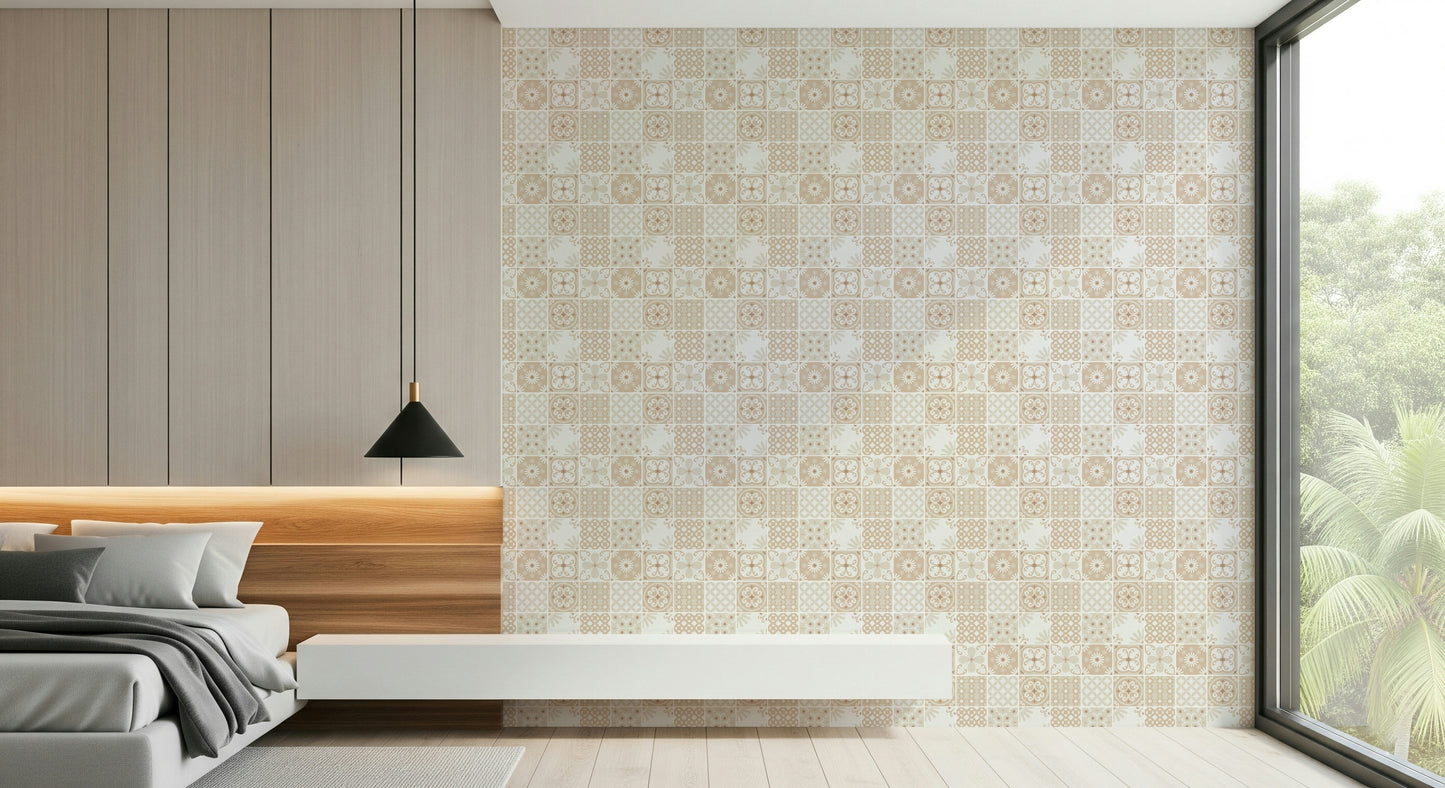 Vintage Folk Tiles – Sand Beige