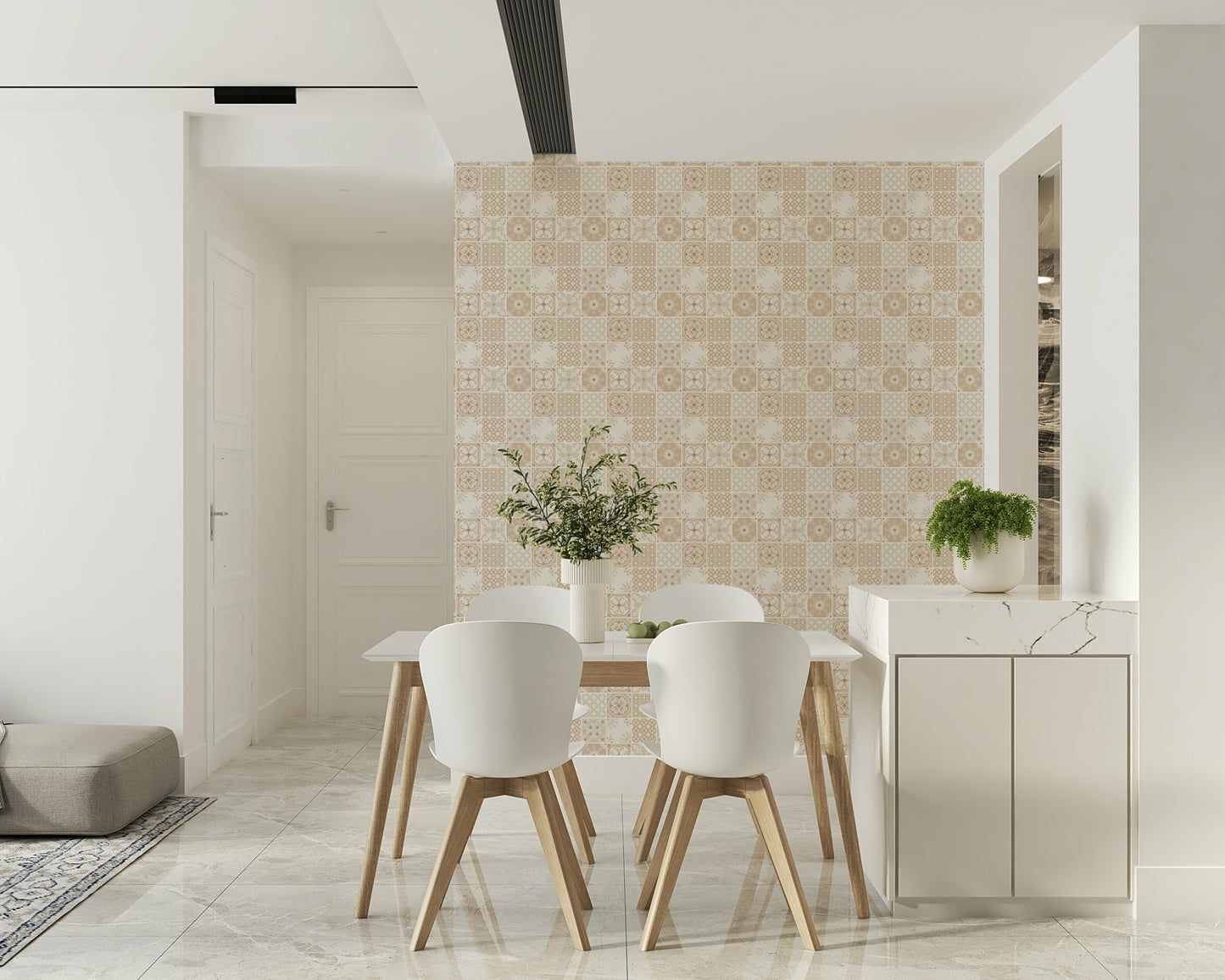 Vintage Folk Tiles – Sand Beige