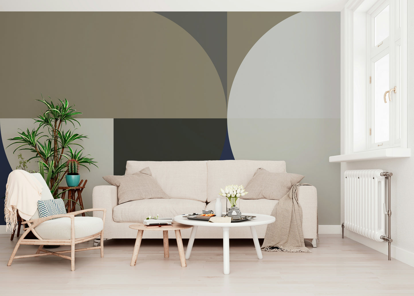 Neutral Tones Balance Wall Mural