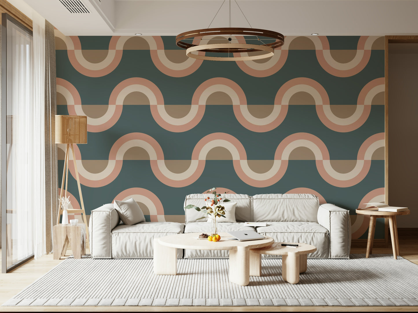 Modern Retro Arcs Decor Wallpaper⁠