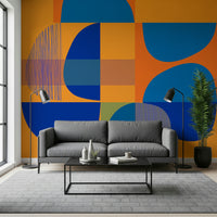 Contemporary Vivid Geometry texture, fashionable wall covering.