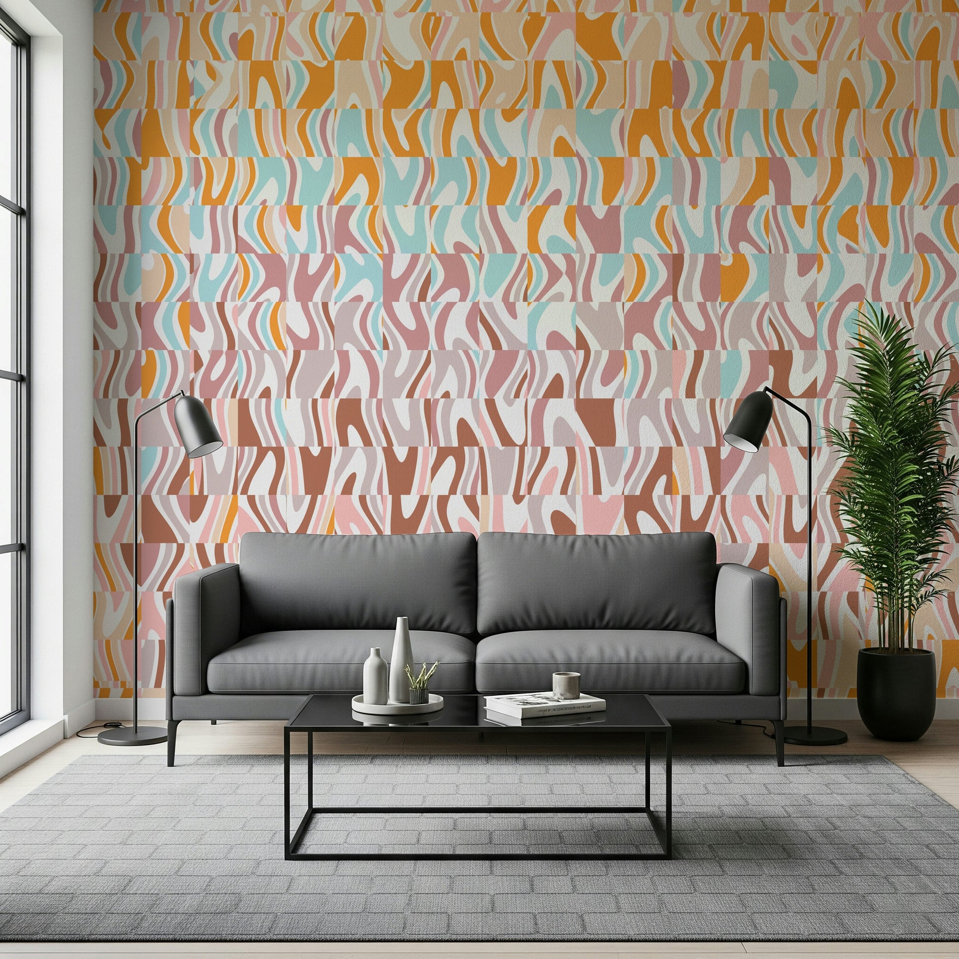 Lively abstract visual Melting Colors wallpaper captivating energetic color waves.