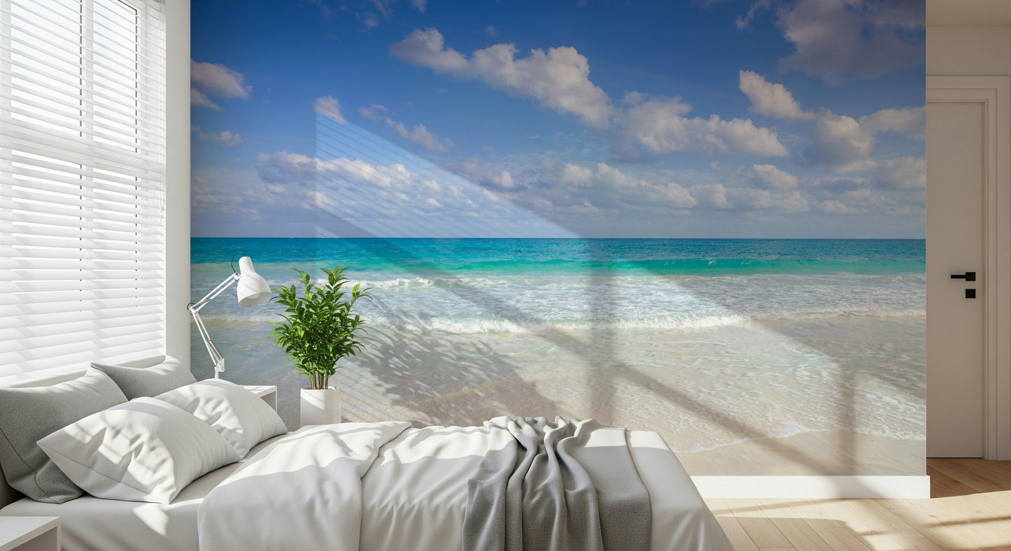 Cancun Beach decor wallpaper inviting tropical vacation spot