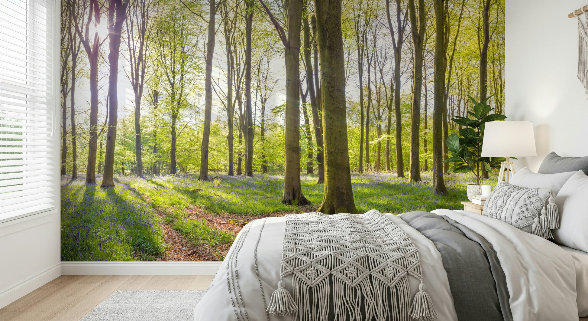 Bluebell Woods wallpaper for walls beautiful purple flower carpet