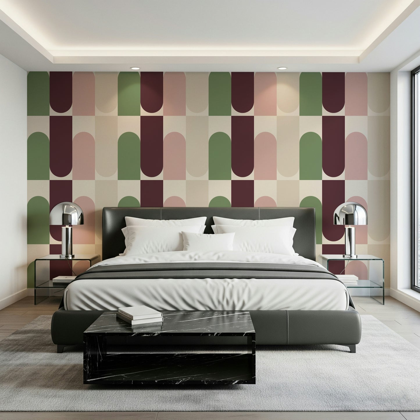 Arched geometry, Contemporary Shapes Blend pattern.