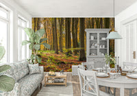 Gilded Woods vibrant green foliage amongst tree roots wall decor.