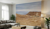 Serene high desert, majestic slopes, Arid Majesty Desert Landscape Design photographic piece.