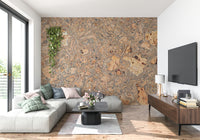 Premium Rustic Natural Cork wallcovering, ideal for an accent wall.