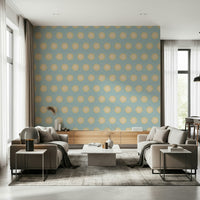 Abstract Dotted Diamonds wall mural with delicate dotted trellis.