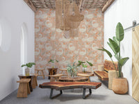 Floral and swan illustration creating a magical, peaceful lakeside atmosphere.