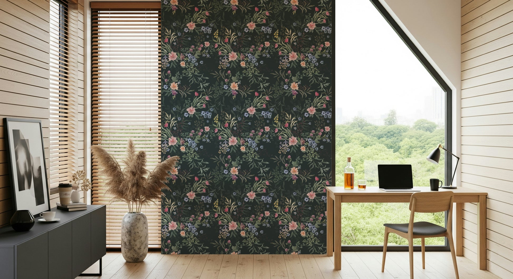 Ethereal floral wallpaper featuring soft, dreamy blossoms in gentle hues.