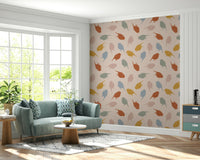 Delicate songbirds mural with floral accents and a gentle, airy design.