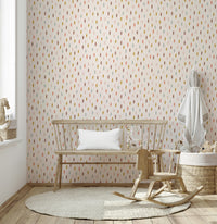 Delicate brushstroke pattern wallpaper in smooth, blended tones.