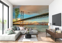 Powerful Bridging Sky industrial wallpaper for walls style