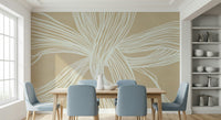 Wall art Flowing Lines subtle texture overlapping white fibers appearance