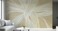 Calming Flowing Lines mural earthy tone sophisticated intertwined rope aesthetic