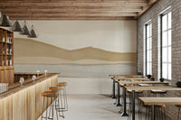 Minimalist abstract landscape mural called Serene Sandscape design.