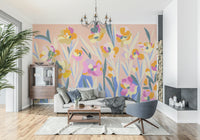 Stunning meadow Blossom Garden mural bringing vivid art indoors.