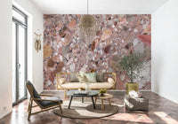 Geological rock Stone chip wall mural print.