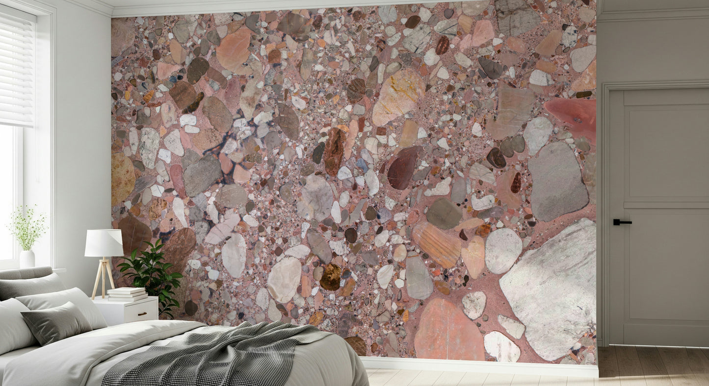 Abstract pink composite Stone Textures wall mural.