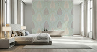 Calm Tranquil Trellis wallpaper with subtle mauve floral tracery.