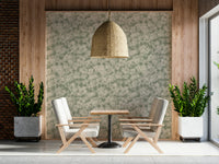 Artistic pale bloom design, fine details, elegant wall treatment, soothing colors.