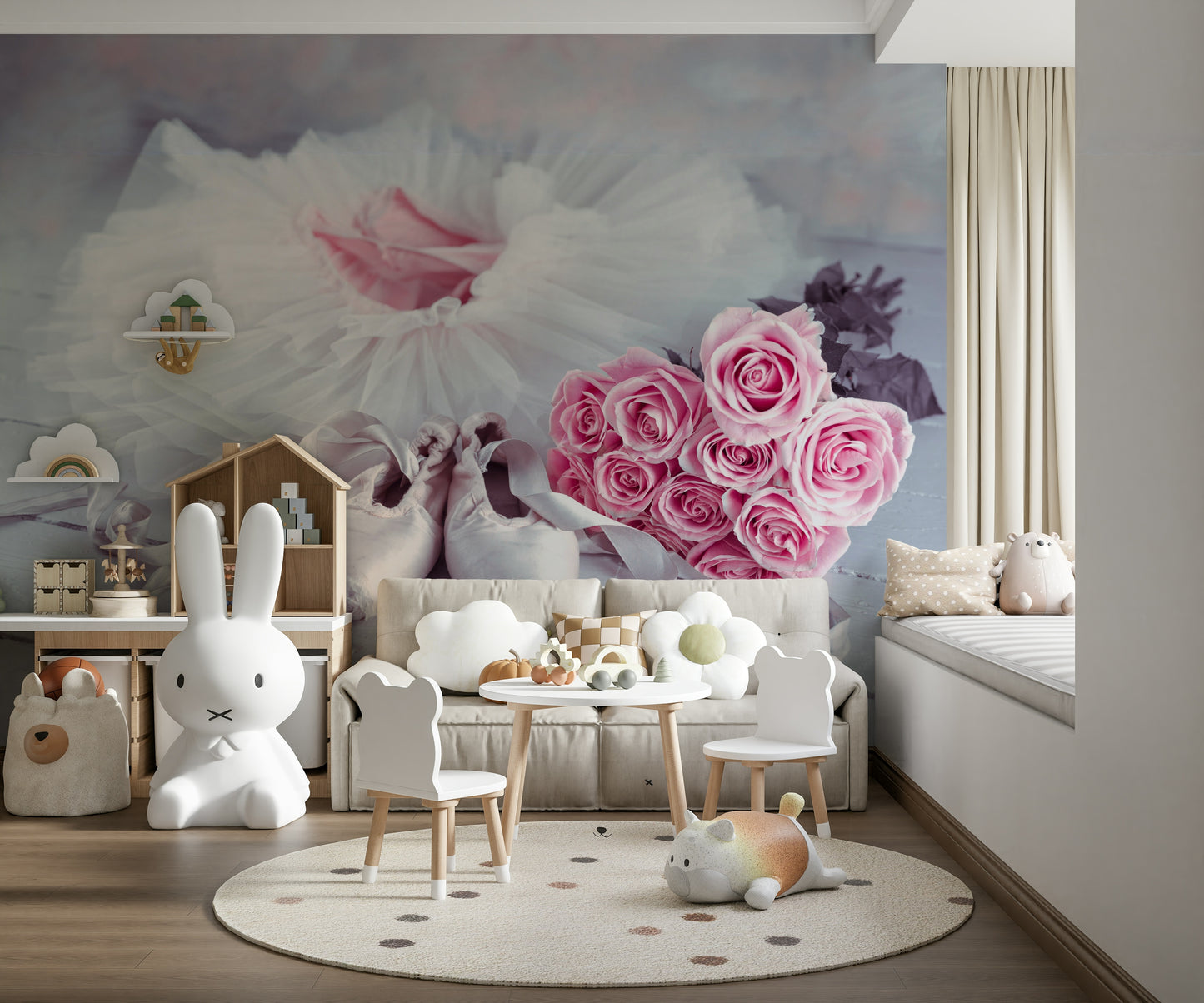 Elegant performance props, charming wallpaper for walls backdrop.