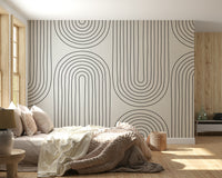 Striking Arched Simplicity mural Bold pattern symmetry. Interior design statement wall.