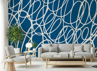 Sapphire Scribbles wallpaper, perfect for adding an original, vibrant texture.