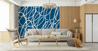 Unique artistic Scribbles design, ideal as a feature wall mural wallpaper.