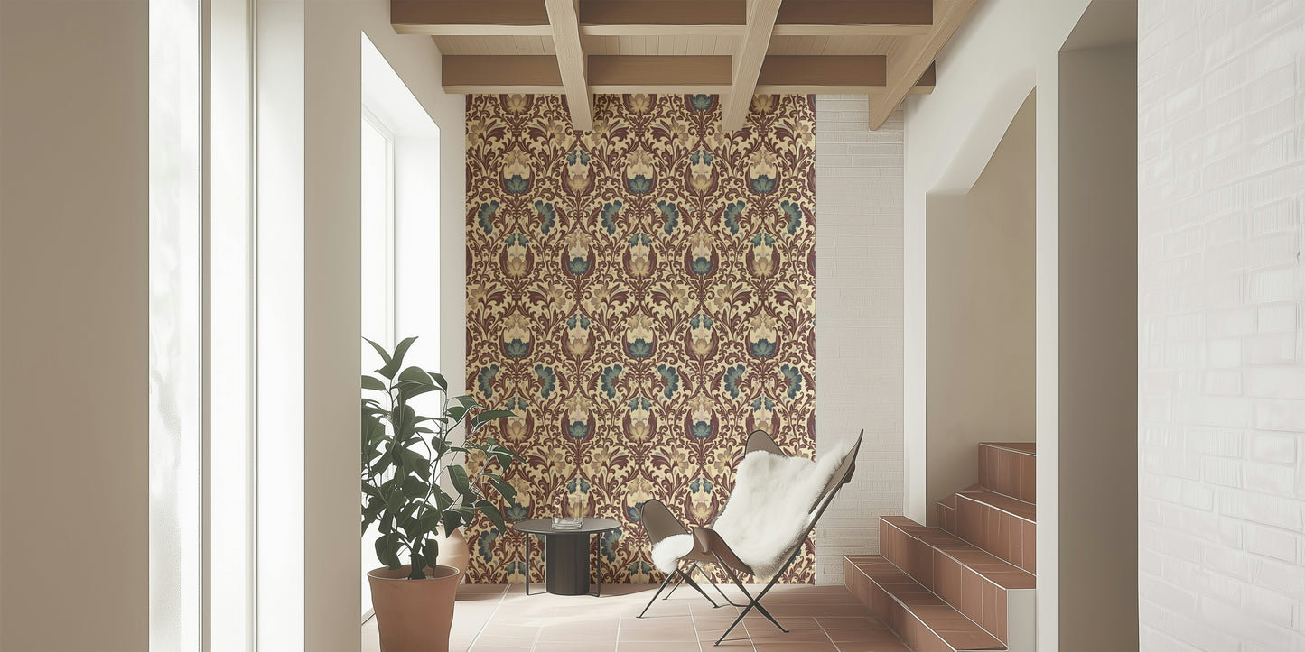 Ornate flourish pattern, Antique Floral design for walls.