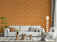 Decorative geometric wall mural for bright interiors.